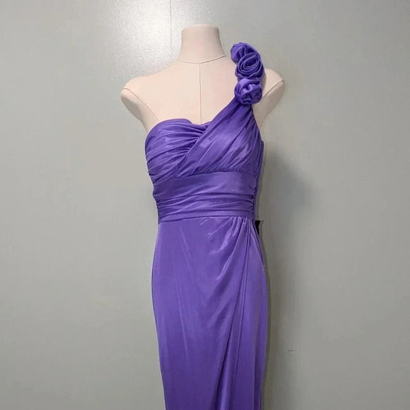 Masquerade Purple Cold Shoulder Dress - Size 1/2 - Picture 2 of 6
